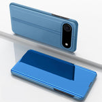 Plattierte Spiegel Horizontale Klappbare Leder Handyhülle mit Halterung, für iPhone 17e / 16e, für iPhone 17 Pro Max, für iPhone 17 Pro, für iPhone 17, für iPhone Air, für iPhone 16 Pro Max