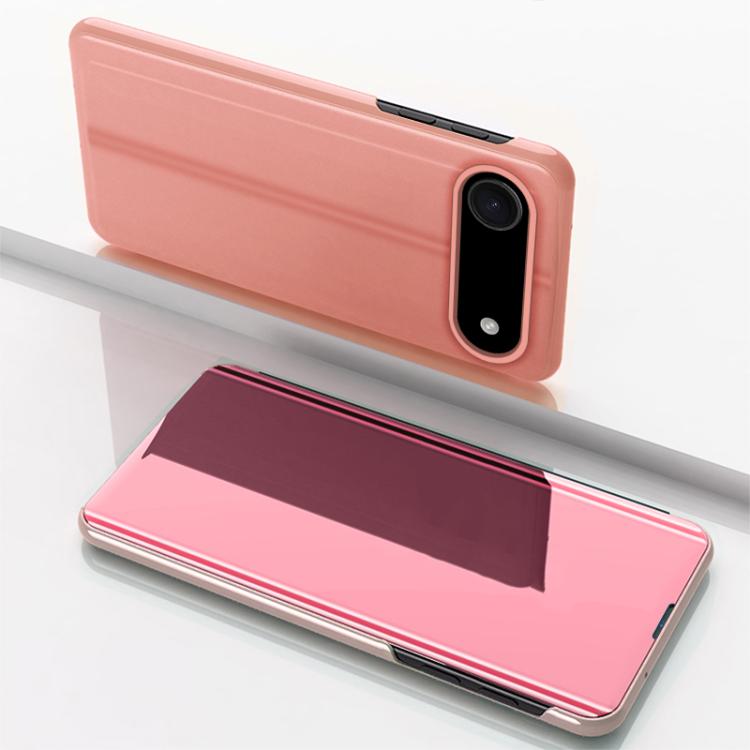 Plattierte Spiegel Horizontale Klappbare Leder Handyhülle mit Halterung, für iPhone 17e / 16e, für iPhone 17 Pro Max, für iPhone 17 Pro, für iPhone 17, für iPhone Air, für iPhone 16 Pro Max