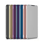 Beschichtete Spiegel Horizontale Flip-Leder-Handyhülle mit Halter, für iPhone 16 Pro, für iPhone 16 Plus, für iPhone 16, für iPhone 15 Pro Max, für iPhone 15 Pro, für iPhone 15 Plus