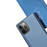 Beschichtete Spiegel Horizontale Flip-Leder-Handyhülle mit Halter, für iPhone 16 Pro, für iPhone 16 Plus, für iPhone 16, für iPhone 15 Pro Max, für iPhone 15 Pro, für iPhone 15 Plus