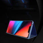 Beschichtete Spiegel Horizontale Flip-Leder-Handyhülle mit Halter, für iPhone 16 Pro, für iPhone 16 Plus, für iPhone 16, für iPhone 15 Pro Max, für iPhone 15 Pro, für iPhone 15 Plus