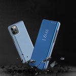 Beschichtete Spiegel Horizontale Flip-Leder-Handyhülle mit Halter, für iPhone 16 Pro, für iPhone 16 Plus, für iPhone 16, für iPhone 15 Pro Max, für iPhone 15 Pro, für iPhone 15 Plus