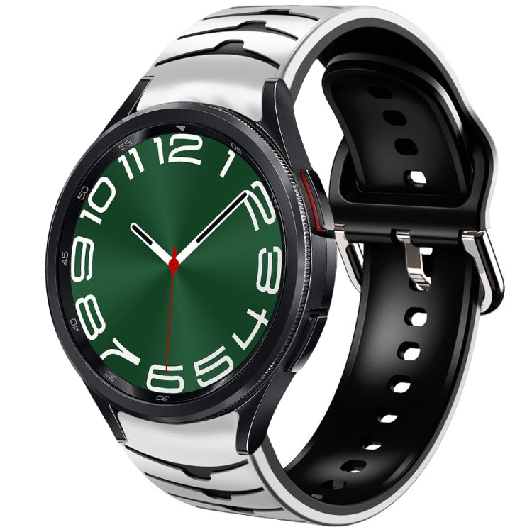 Gebogenes strukturiertes Silikon-Uhrenarmband, für Samsung Galaxy Watch 6 Classic 47mm, für Samsung Galaxy Watch 6 44mm, für Samsung Galaxy Watch 6 40mm