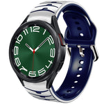 Gebogenes strukturiertes Silikon-Uhrenarmband, für Samsung Galaxy Watch 6 Classic 47mm, für Samsung Galaxy Watch 6 44mm, für Samsung Galaxy Watch 6 40mm