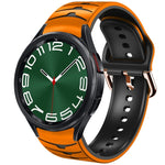 Gebogenes strukturiertes Silikon-Uhrenarmband, für Samsung Galaxy Watch 6 Classic 47mm, für Samsung Galaxy Watch 6 44mm, für Samsung Galaxy Watch 6 40mm