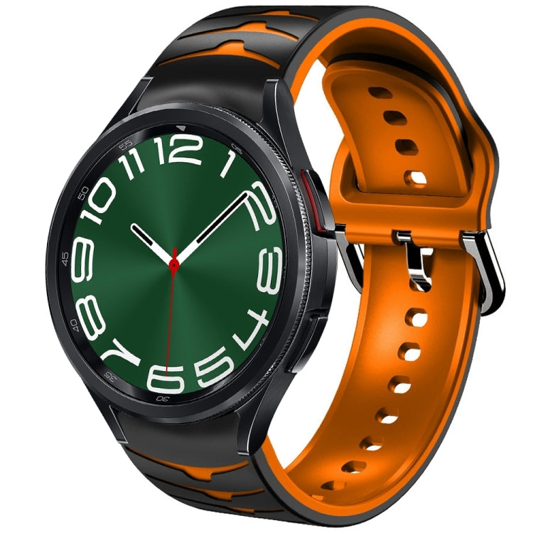 Gebogenes strukturiertes Silikon-Uhrenarmband, für Samsung Galaxy Watch 6 Classic 47mm, für Samsung Galaxy Watch 6 44mm, für Samsung Galaxy Watch 6 40mm
