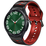 Gebogenes strukturiertes Silikon-Uhrenarmband, für Samsung Galaxy Watch 6 Classic 47mm, für Samsung Galaxy Watch 6 44mm, für Samsung Galaxy Watch 6 40mm