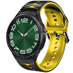 Gebogenes strukturiertes Silikon-Uhrenarmband, für Samsung Galaxy Watch 6 Classic 47mm, für Samsung Galaxy Watch 6 44mm, für Samsung Galaxy Watch 6 40mm