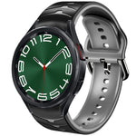 Gebogenes strukturiertes Silikon-Uhrenarmband, für Samsung Galaxy Watch 6 Classic 47mm, für Samsung Galaxy Watch 6 44mm, für Samsung Galaxy Watch 6 40mm