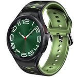 Gebogenes strukturiertes Silikon-Uhrenarmband, für Samsung Galaxy Watch 6 Classic 47mm, für Samsung Galaxy Watch 6 44mm, für Samsung Galaxy Watch 6 40mm