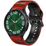 Gebogenes strukturiertes Silikon-Uhrenarmband, für Samsung Galaxy Watch 6 Classic 47mm, für Samsung Galaxy Watch 6 44mm, für Samsung Galaxy Watch 6 40mm