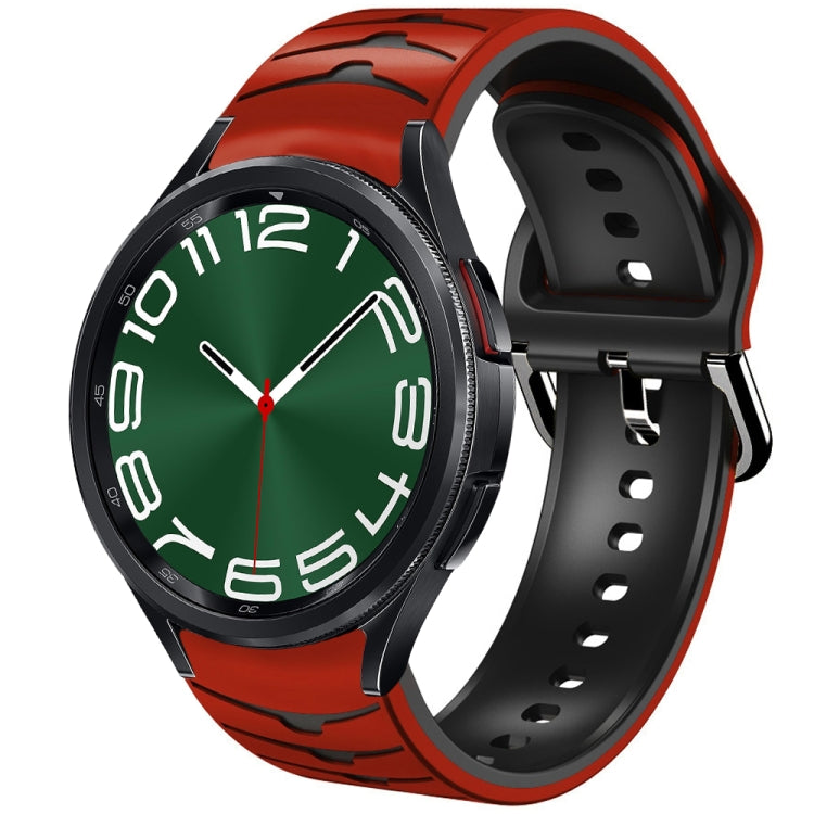 Gebogenes strukturiertes Silikon-Uhrenarmband, für Samsung Galaxy Watch 6 Classic 47mm, für Samsung Galaxy Watch 6 44mm, für Samsung Galaxy Watch 6 40mm