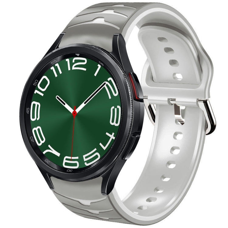 Gebogenes strukturiertes Silikon-Uhrenarmband, für Samsung Galaxy Watch 6 Classic 47mm, für Samsung Galaxy Watch 6 44mm, für Samsung Galaxy Watch 6 40mm