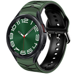 Gebogenes strukturiertes Silikon-Uhrenarmband, für Samsung Galaxy Watch 6 Classic 47mm, für Samsung Galaxy Watch 6 44mm, für Samsung Galaxy Watch 6 40mm