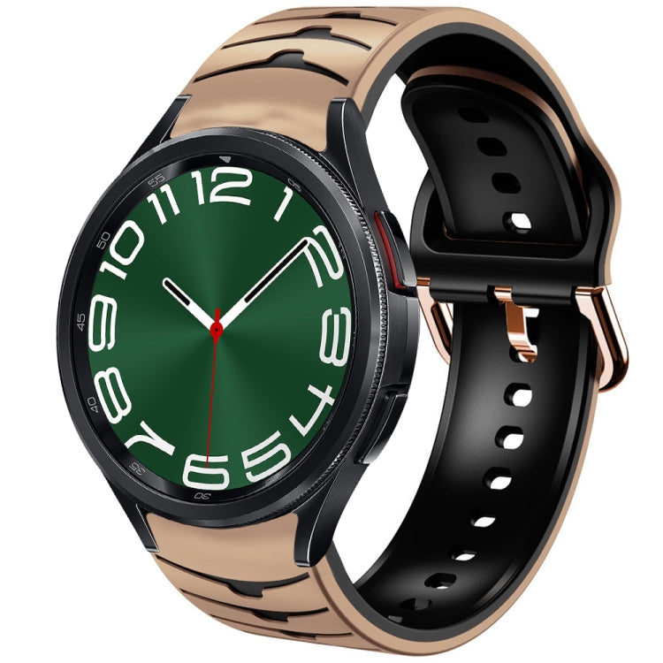 Gebogenes strukturiertes Silikon-Uhrenarmband, für Samsung Galaxy Watch 6 Classic 47mm, für Samsung Galaxy Watch 6 44mm, für Samsung Galaxy Watch 6 40mm