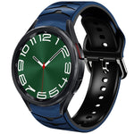 Gebogenes strukturiertes Silikon-Uhrenarmband, für Samsung Galaxy Watch 6 Classic 47mm, für Samsung Galaxy Watch 6 44mm, für Samsung Galaxy Watch 6 40mm