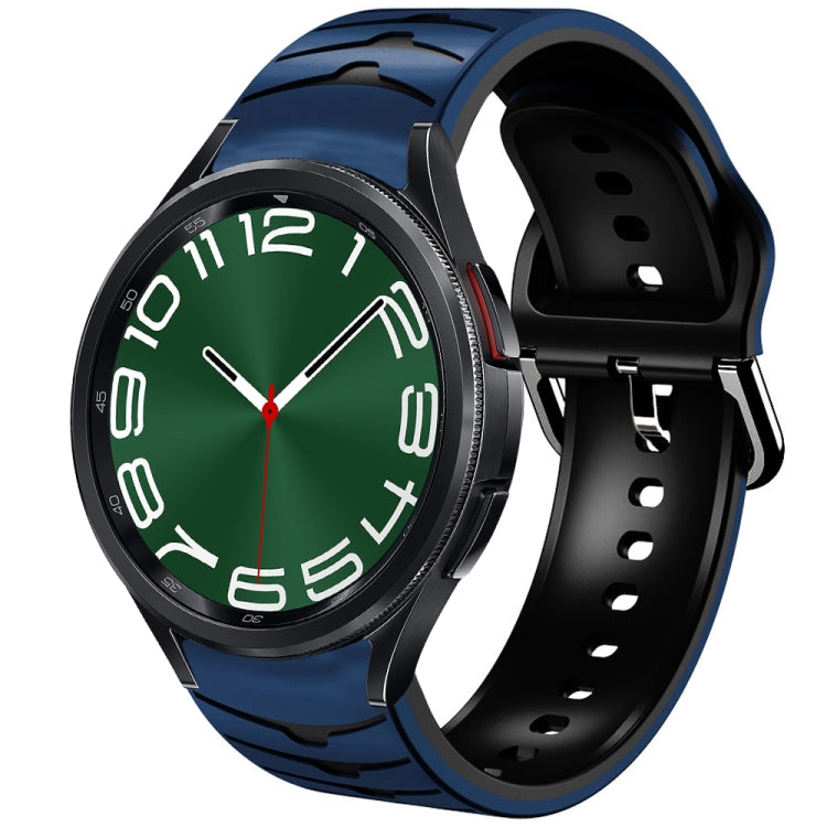 Gebogenes strukturiertes Silikon-Uhrenarmband, für Samsung Galaxy Watch 6 Classic 47mm, für Samsung Galaxy Watch 6 44mm, für Samsung Galaxy Watch 6 40mm