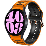 Gebogenes strukturiertes Silikon-Uhrenarmband, für Samsung Galaxy Watch 6 Classic 47mm, für Samsung Galaxy Watch 6 44mm, für Samsung Galaxy Watch 6 40mm