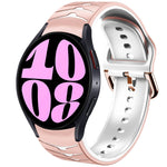 Gebogenes strukturiertes Silikon-Uhrenarmband, für Samsung Galaxy Watch 6 Classic 47mm, für Samsung Galaxy Watch 6 44mm, für Samsung Galaxy Watch 6 40mm