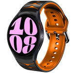 Gebogenes strukturiertes Silikon-Uhrenarmband, für Samsung Galaxy Watch 6 Classic 47mm, für Samsung Galaxy Watch 6 44mm, für Samsung Galaxy Watch 6 40mm
