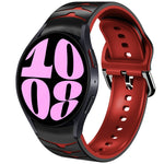 Gebogenes strukturiertes Silikon-Uhrenarmband, für Samsung Galaxy Watch 6 Classic 47mm, für Samsung Galaxy Watch 6 44mm, für Samsung Galaxy Watch 6 40mm