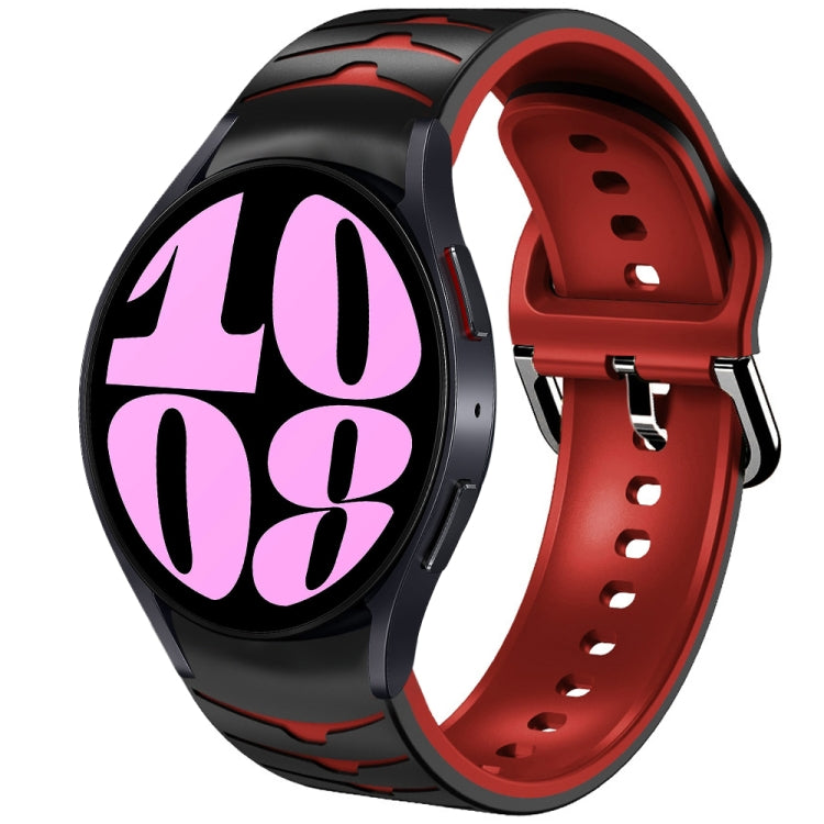 Gebogenes strukturiertes Silikon-Uhrenarmband, für Samsung Galaxy Watch 6 Classic 47mm, für Samsung Galaxy Watch 6 44mm, für Samsung Galaxy Watch 6 40mm