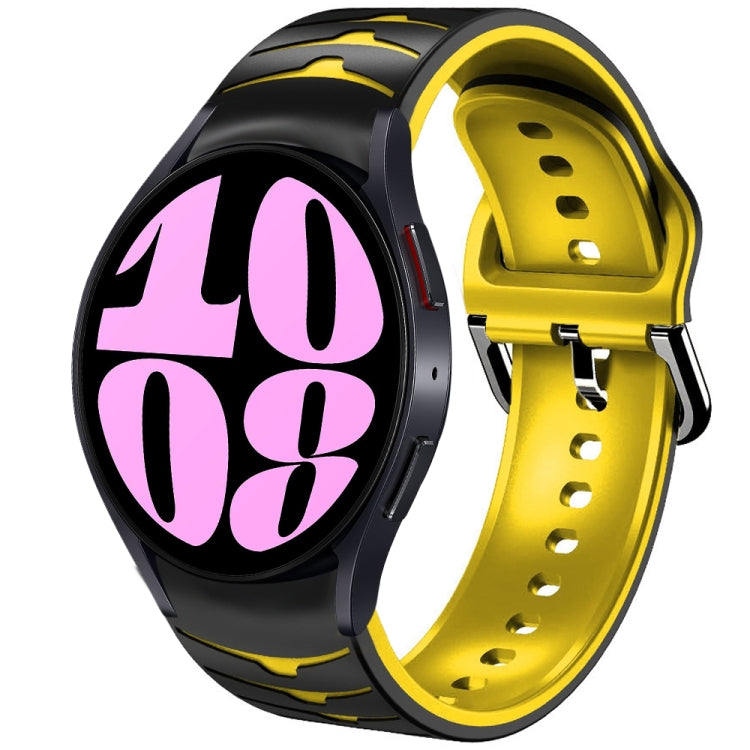 Gebogenes strukturiertes Silikon-Uhrenarmband, für Samsung Galaxy Watch 6 Classic 47mm, für Samsung Galaxy Watch 6 44mm, für Samsung Galaxy Watch 6 40mm