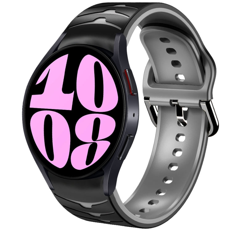 Gebogenes strukturiertes Silikon-Uhrenarmband, für Samsung Galaxy Watch 6 Classic 47mm, für Samsung Galaxy Watch 6 44mm, für Samsung Galaxy Watch 6 40mm