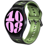 Gebogenes strukturiertes Silikon-Uhrenarmband, für Samsung Galaxy Watch 6 Classic 47mm, für Samsung Galaxy Watch 6 44mm, für Samsung Galaxy Watch 6 40mm