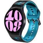 Gebogenes strukturiertes Silikon-Uhrenarmband, für Samsung Galaxy Watch 6 Classic 47mm, für Samsung Galaxy Watch 6 44mm, für Samsung Galaxy Watch 6 40mm