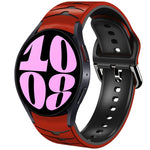 Gebogenes strukturiertes Silikon-Uhrenarmband, für Samsung Galaxy Watch 6 Classic 47mm, für Samsung Galaxy Watch 6 44mm, für Samsung Galaxy Watch 6 40mm