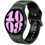 Gebogenes strukturiertes Silikon-Uhrenarmband, für Samsung Galaxy Watch 6 Classic 47mm, für Samsung Galaxy Watch 6 44mm, für Samsung Galaxy Watch 6 40mm