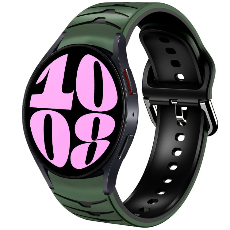 Gebogenes strukturiertes Silikon-Uhrenarmband, für Samsung Galaxy Watch 6 Classic 47mm, für Samsung Galaxy Watch 6 44mm, für Samsung Galaxy Watch 6 40mm