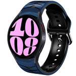 Gebogenes strukturiertes Silikon-Uhrenarmband, für Samsung Galaxy Watch 6 Classic 47mm, für Samsung Galaxy Watch 6 44mm, für Samsung Galaxy Watch 6 40mm