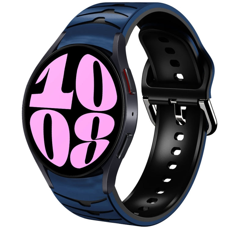 Gebogenes strukturiertes Silikon-Uhrenarmband, für Samsung Galaxy Watch 6 Classic 47mm, für Samsung Galaxy Watch 6 44mm, für Samsung Galaxy Watch 6 40mm