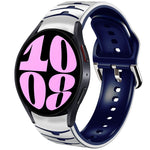 Gebogenes strukturiertes Silikon-Uhrenarmband, für Samsung Galaxy Watch 6 Classic 47mm, für Samsung Galaxy Watch 6 44mm, für Samsung Galaxy Watch 6 40mm