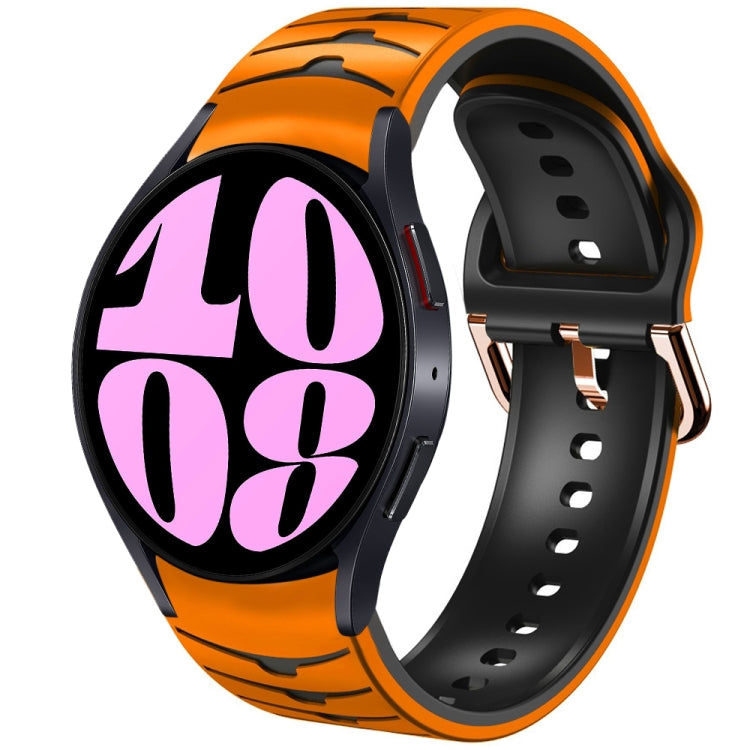 Gebogenes strukturiertes Silikon-Uhrenarmband, für Samsung Galaxy Watch 6 Classic 47mm, für Samsung Galaxy Watch 6 44mm, für Samsung Galaxy Watch 6 40mm