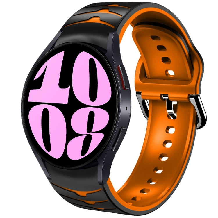 Gebogenes strukturiertes Silikon-Uhrenarmband, für Samsung Galaxy Watch 6 Classic 47mm, für Samsung Galaxy Watch 6 44mm, für Samsung Galaxy Watch 6 40mm