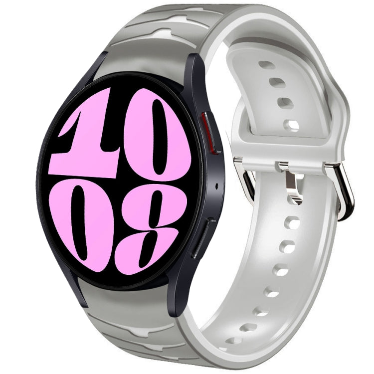Gebogenes strukturiertes Silikon-Uhrenarmband, für Samsung Galaxy Watch 6 Classic 47mm, für Samsung Galaxy Watch 6 44mm, für Samsung Galaxy Watch 6 40mm