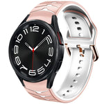 Curved Texture Silicone Watch Band, For Samsung Galaxy Watch 6 Classic 43mm, For Samsung Galaxy watch 5 Pro Golf Edition, For Samsung Galaxy watch 5 Golf Edition
