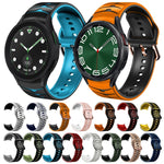 Gebogenes strukturiertes Silikon-Uhrenarmband, für Samsung Galaxy Watch 6 Classic 47mm, für Samsung Galaxy Watch 6 44mm, für Samsung Galaxy Watch 6 40mm
