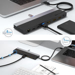 Wavlink UMD08 DisplayPort 12 in 1 Typ-C Triple Display Dockingstation, UMD08