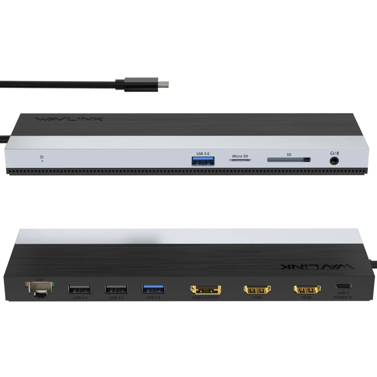 Wavlink UMD08 DisplayPort 12 in 1 Typ-C Triple Display Dockingstation, UMD08