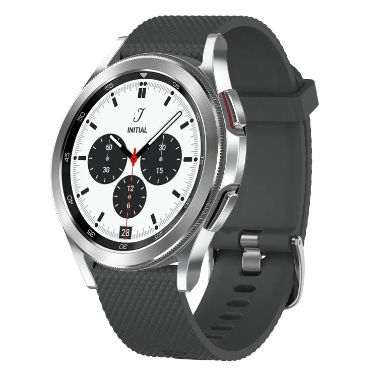 20 mm breites Silikonarmband mit Diamantstruktur, passend für Samsung Galaxy Watch 4 Classic (42 mm), Samsung Galaxy Watch Active 2 (44 mm), Samsung Galaxy Watch Active 2 (40 mm) und Samsung Galaxy Watch (42 mm).