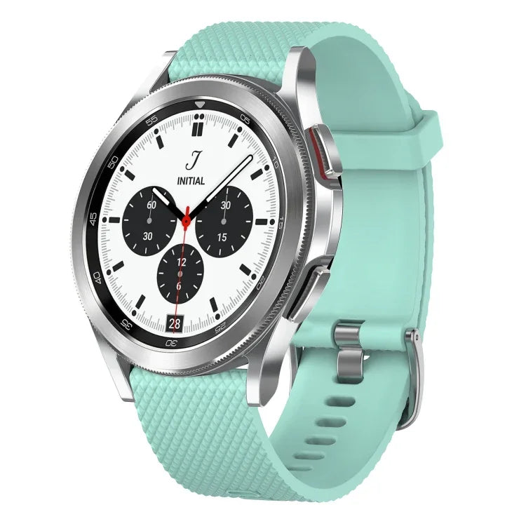 20 mm breites Silikonarmband mit Diamantstruktur, passend für Samsung Galaxy Watch 4 Classic (42 mm), Samsung Galaxy Watch Active 2 (44 mm), Samsung Galaxy Watch Active 2 (40 mm) und Samsung Galaxy Watch (42 mm).