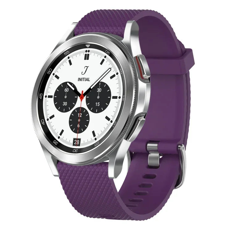 20 mm breites Silikonarmband mit Diamantstruktur, passend für Samsung Galaxy Watch 4 Classic (42 mm), Samsung Galaxy Watch Active 2 (44 mm), Samsung Galaxy Watch Active 2 (40 mm) und Samsung Galaxy Watch (42 mm).