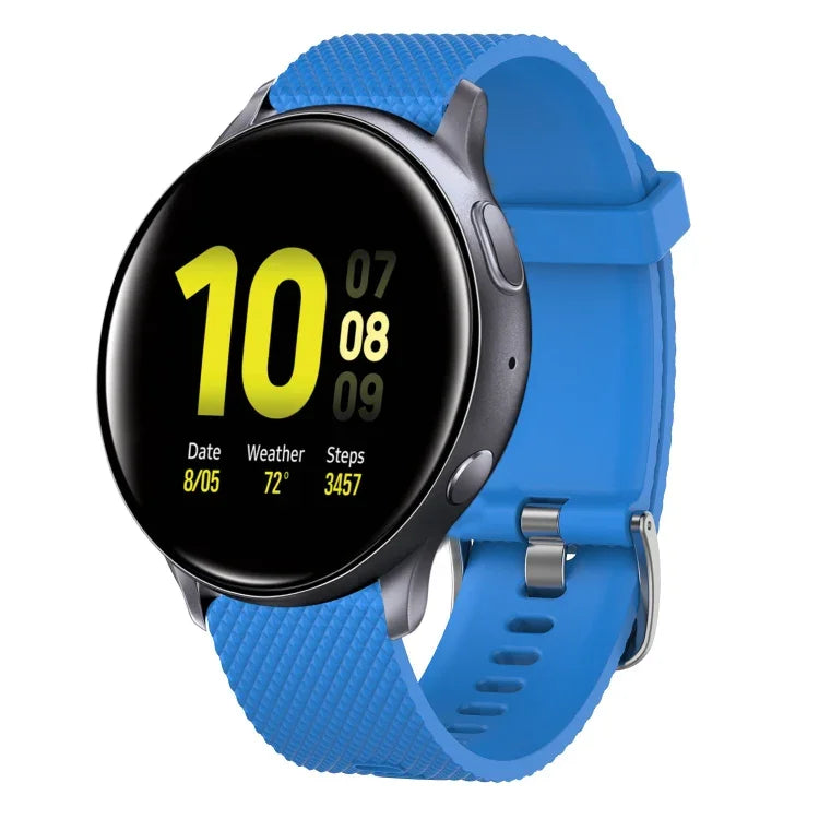 20 mm breites Silikonarmband mit Diamantstruktur, passend für Samsung Galaxy Watch 4 Classic (42 mm), Samsung Galaxy Watch Active 2 (44 mm), Samsung Galaxy Watch Active 2 (40 mm) und Samsung Galaxy Watch (42 mm).