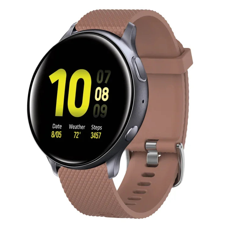 20 mm breites Silikonarmband mit Diamantstruktur, passend für Samsung Galaxy Watch 4 Classic (42 mm), Samsung Galaxy Watch Active 2 (44 mm), Samsung Galaxy Watch Active 2 (40 mm) und Samsung Galaxy Watch (42 mm).