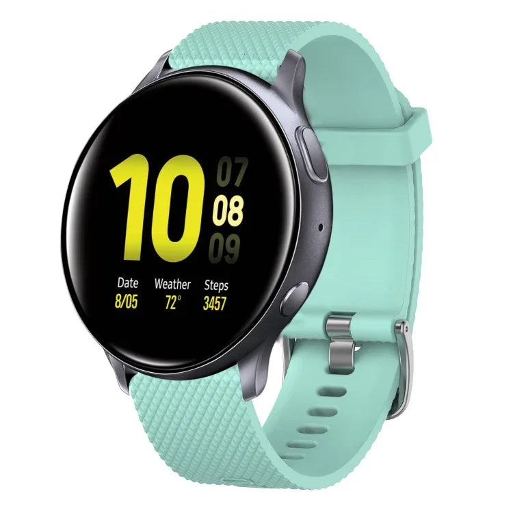 20 mm breites Silikonarmband mit Diamantstruktur, passend für Samsung Galaxy Watch 4 Classic (42 mm), Samsung Galaxy Watch Active 2 (44 mm), Samsung Galaxy Watch Active 2 (40 mm) und Samsung Galaxy Watch (42 mm).