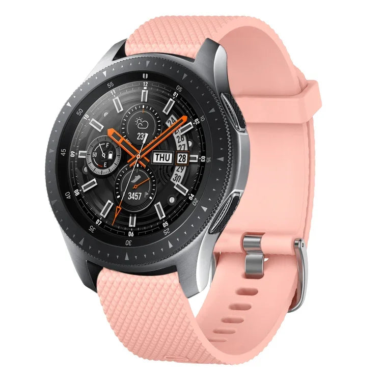 20 mm breites Silikonarmband mit Diamantstruktur, passend für Samsung Galaxy Watch 4 Classic (42 mm), Samsung Galaxy Watch Active 2 (44 mm), Samsung Galaxy Watch Active 2 (40 mm) und Samsung Galaxy Watch (42 mm).